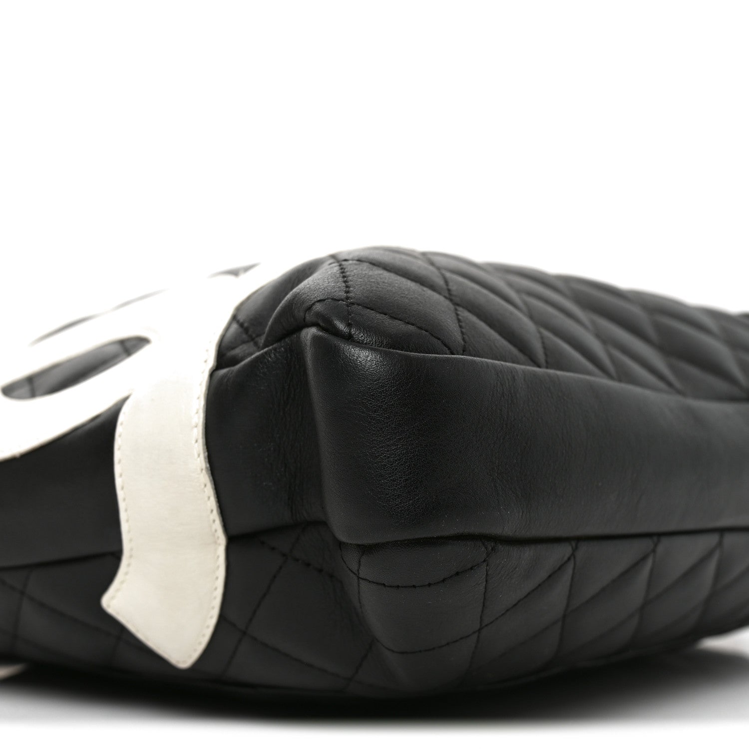 Chanel Calfskin Quilted Large Cambon Messenger Black White 9 of 10