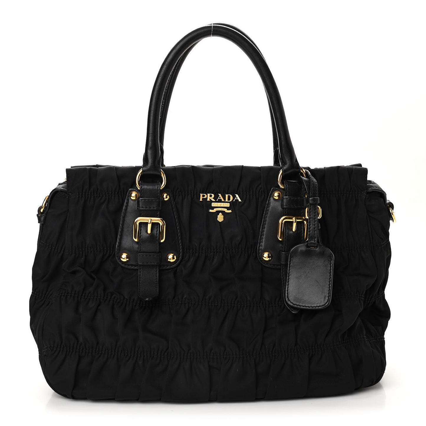 Tessuto Nylon Gaufre Tote Black