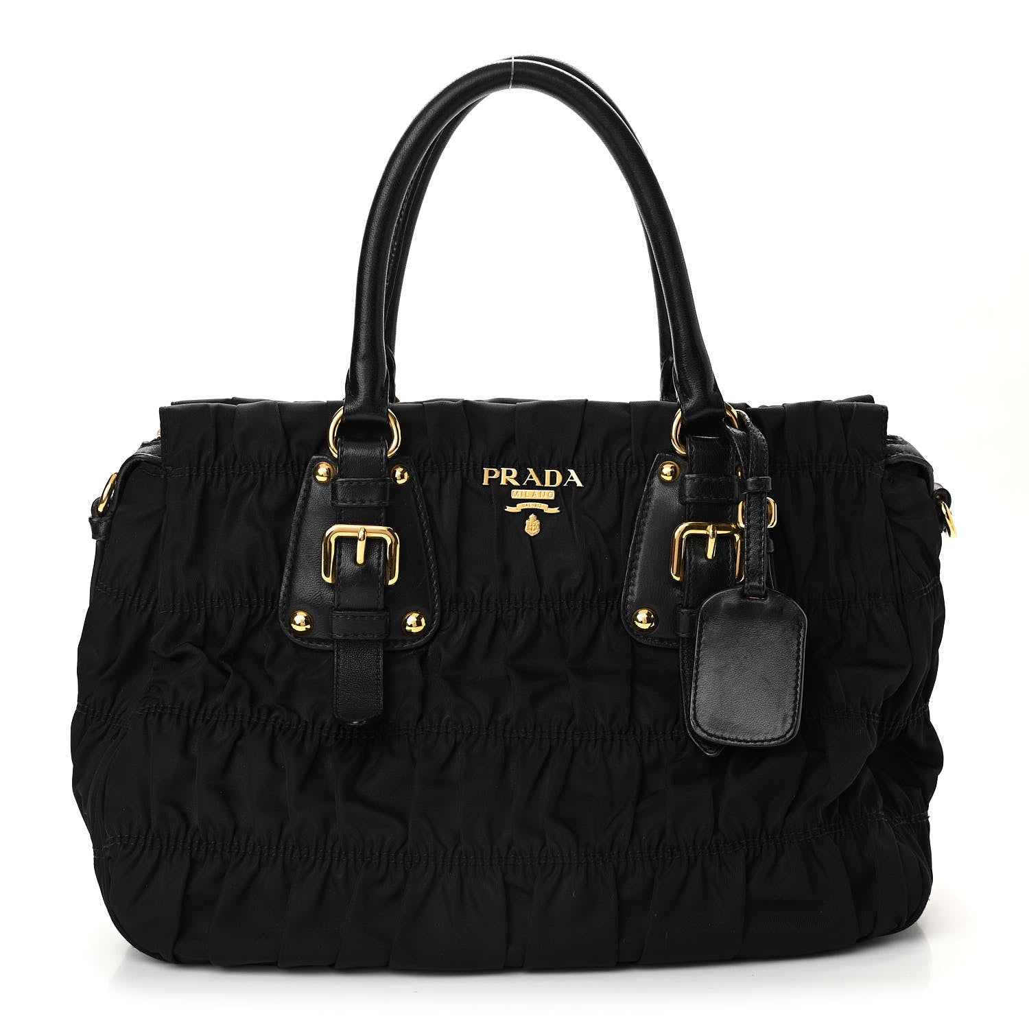 Prada Tessuto Nylon Gaufre Tote Black 1 of 8