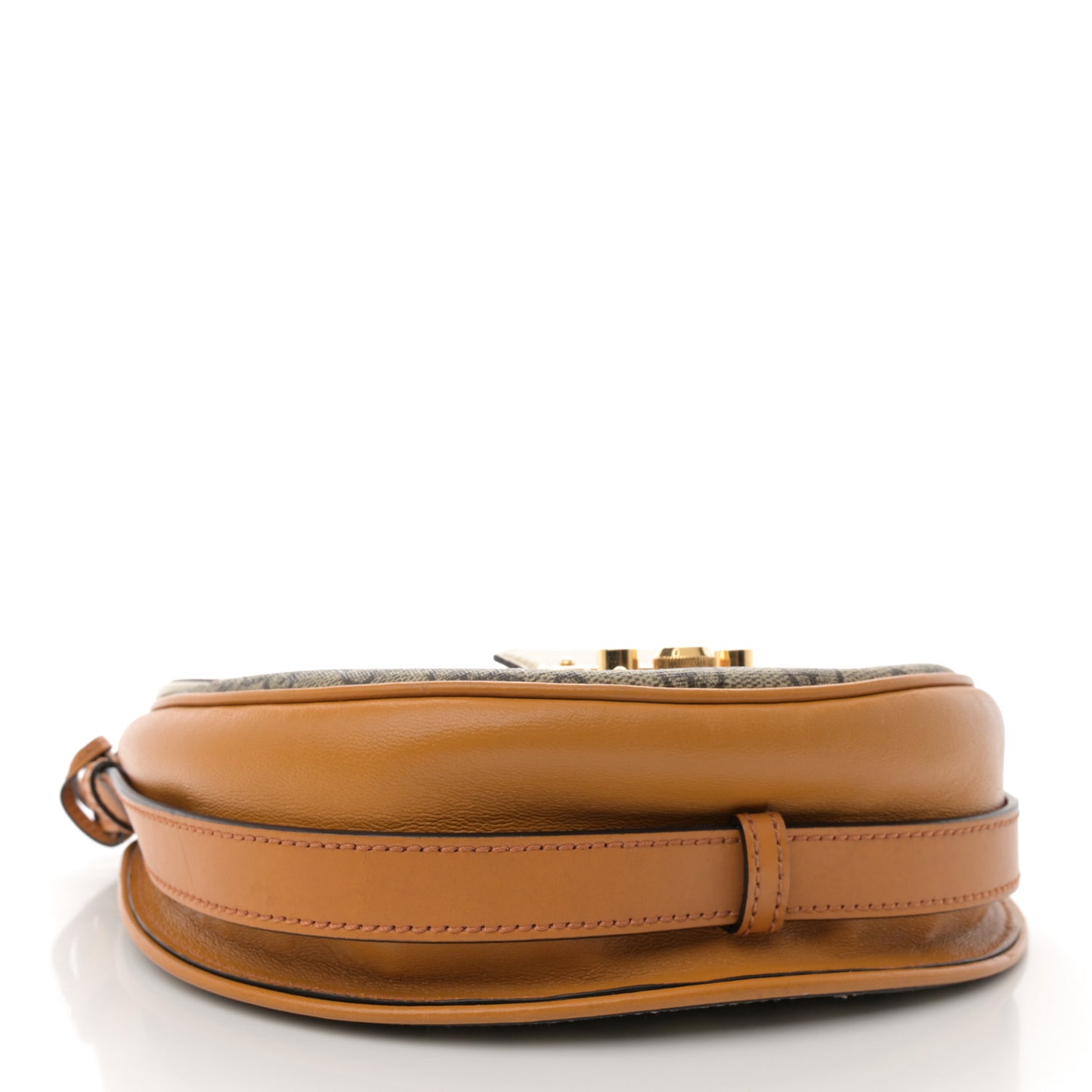 GG Supreme Monogram Calfskin Small Padlock Messenger Shoulder Bag Beige Mystic White Sun Oil