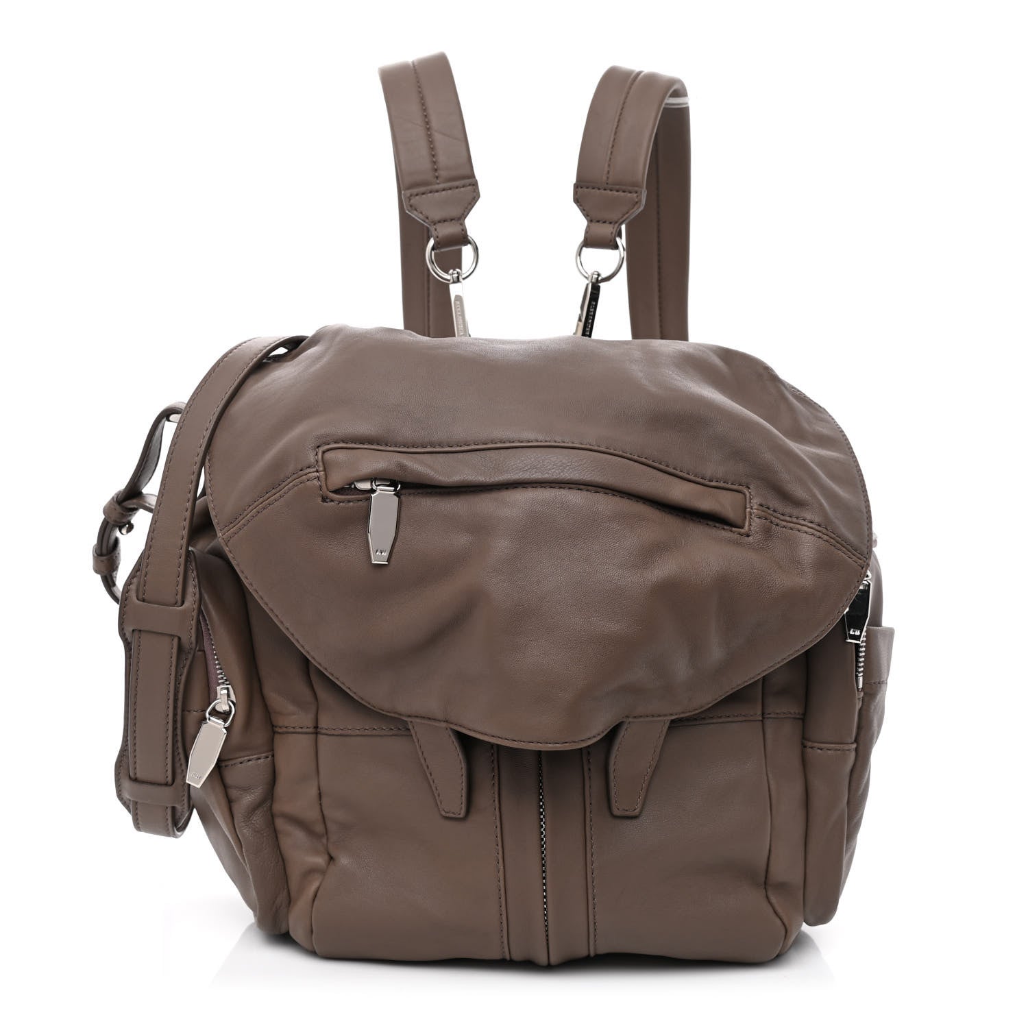 Alexander Wang Lambskin Marti Backpack Latte Rhodium Hardware 1 of 10