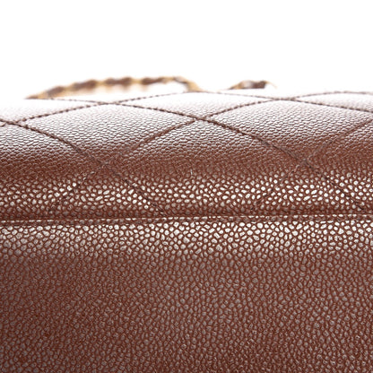 Chanel Metallic Caviar Quilted Shopping Tote Brown 14 of 17