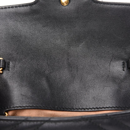 Gucci Calfskin Matelasse Super Mini GG Marmont Shoulder Bag Black 11 of 13
