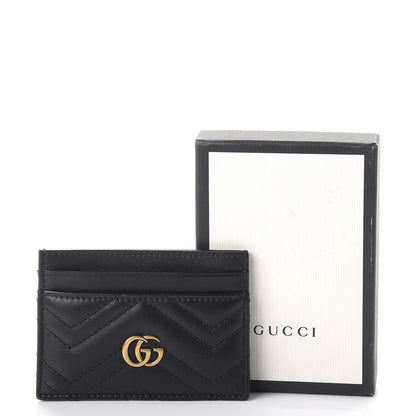 Gucci Calfskin Matelasse GG Marmont Card Holder Black 7 of 7