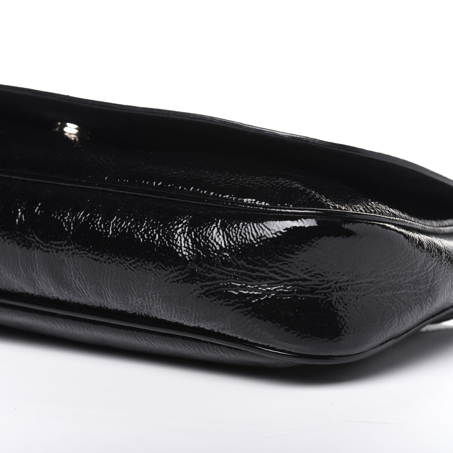 Patent Medium Soho Flap Crossbody Black