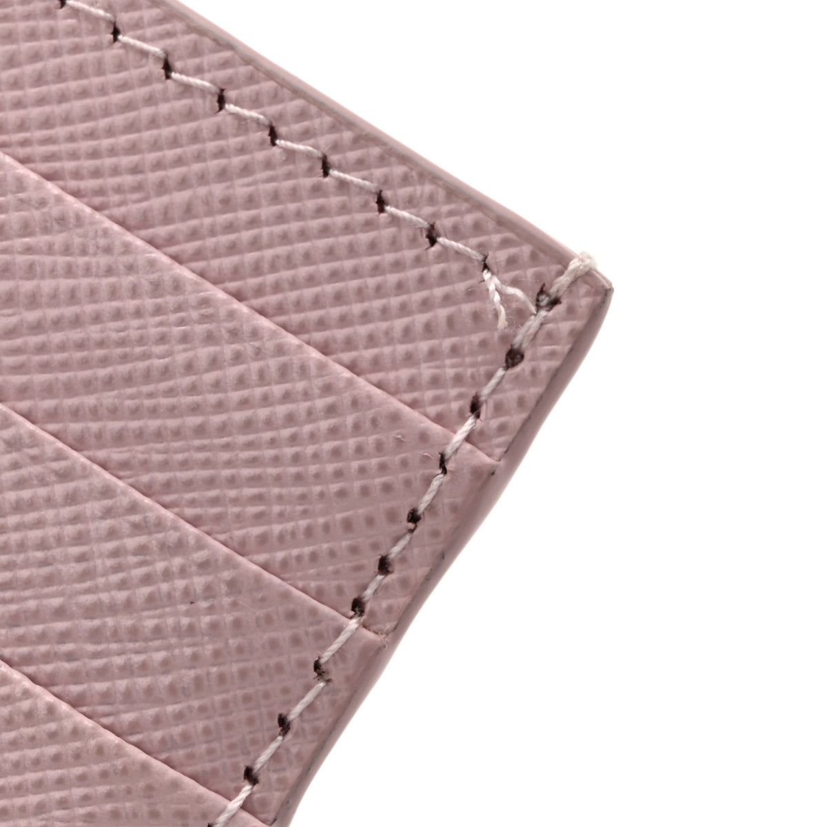 Prada Saffiano Triangle Card Holder Alabaster 8 of 8