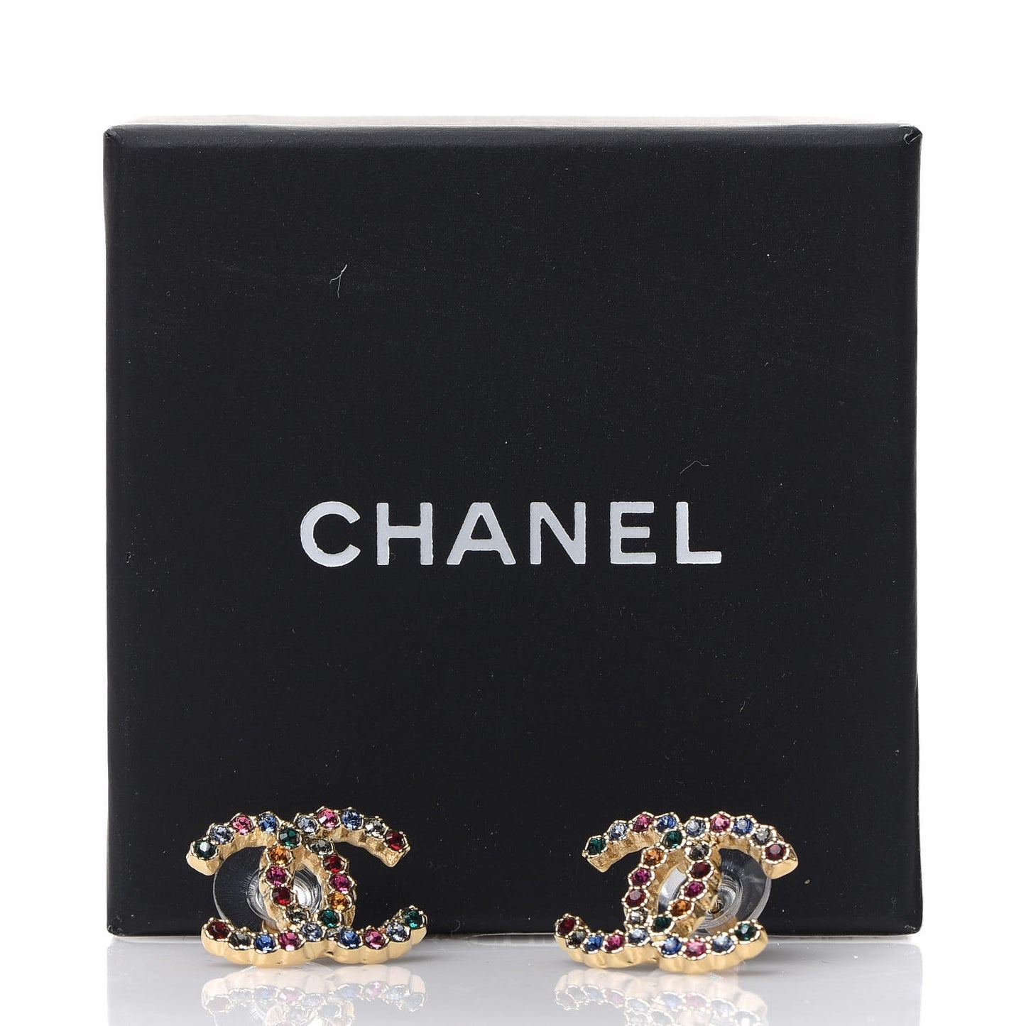 Crystal Over The Rainbow CC Earrings Gold Multicolor