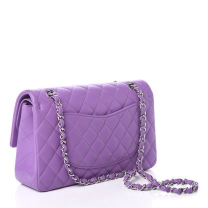 Chanel Lambskin Quilted Medium Double Flap Purple 3 of 9