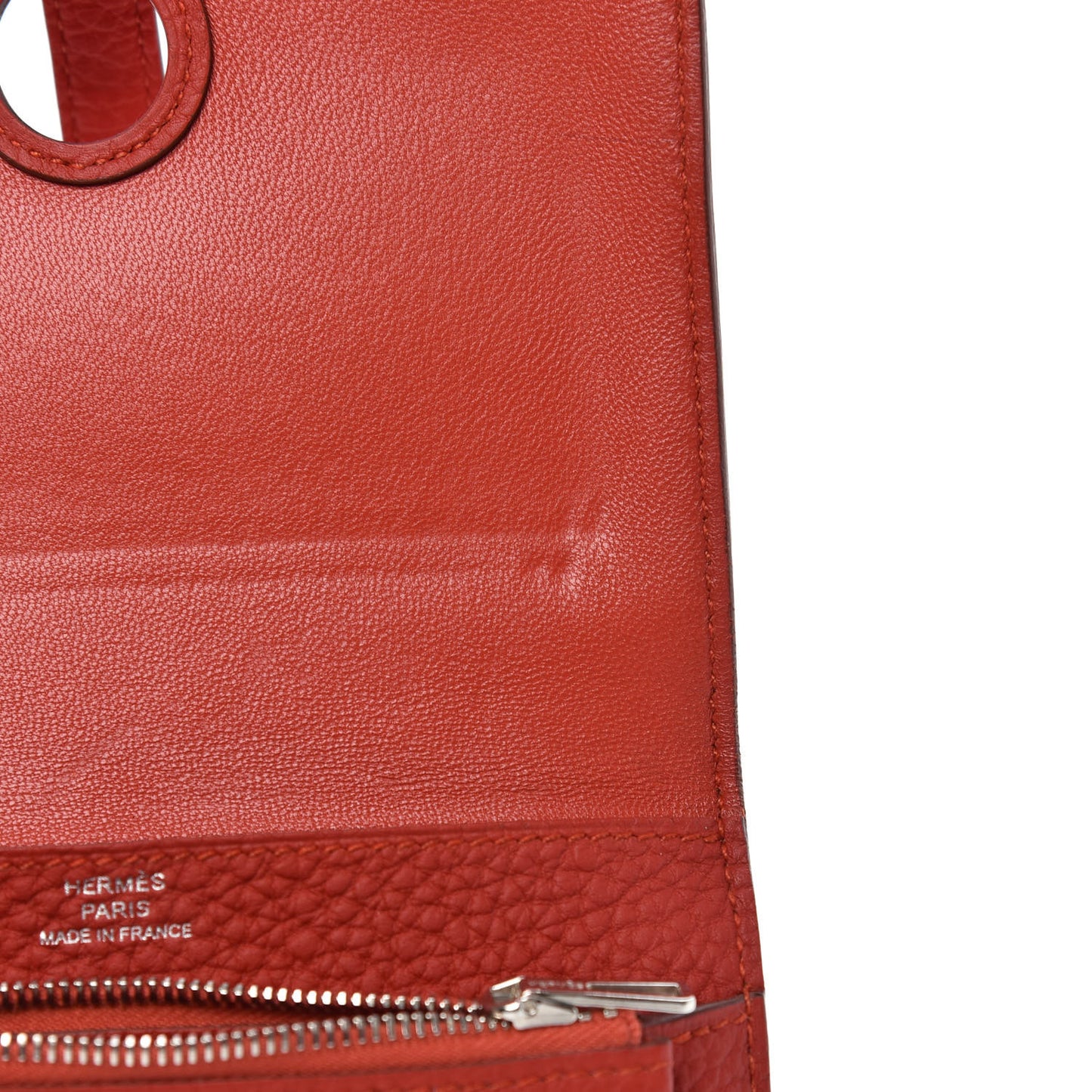 Togo Dogon Compact Wallet Vermillion