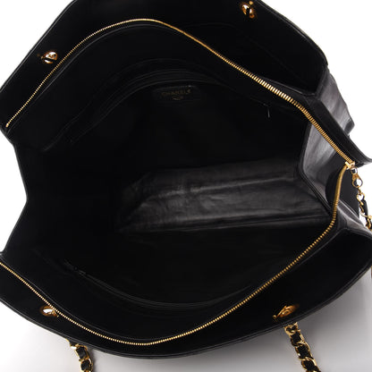 Chanel Calfskin Stitched XL Weekender Black 5 of 12