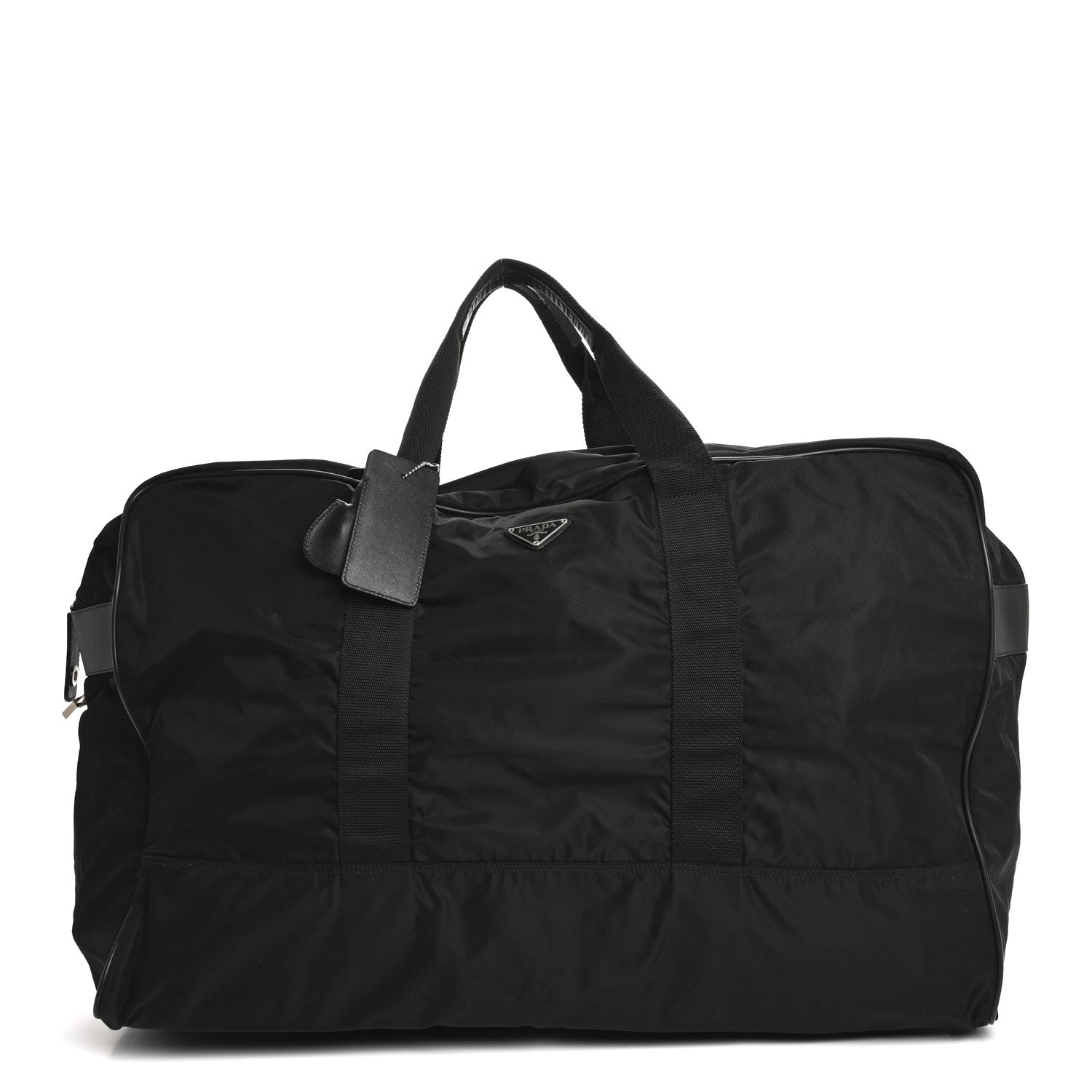 Prada Tessuto Nylon Saffiano Weekender Black 1 of 11
