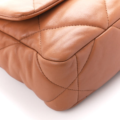 Chanel Lambskin Quilted Medium Chanel 19 Flap Brown 9 of 10