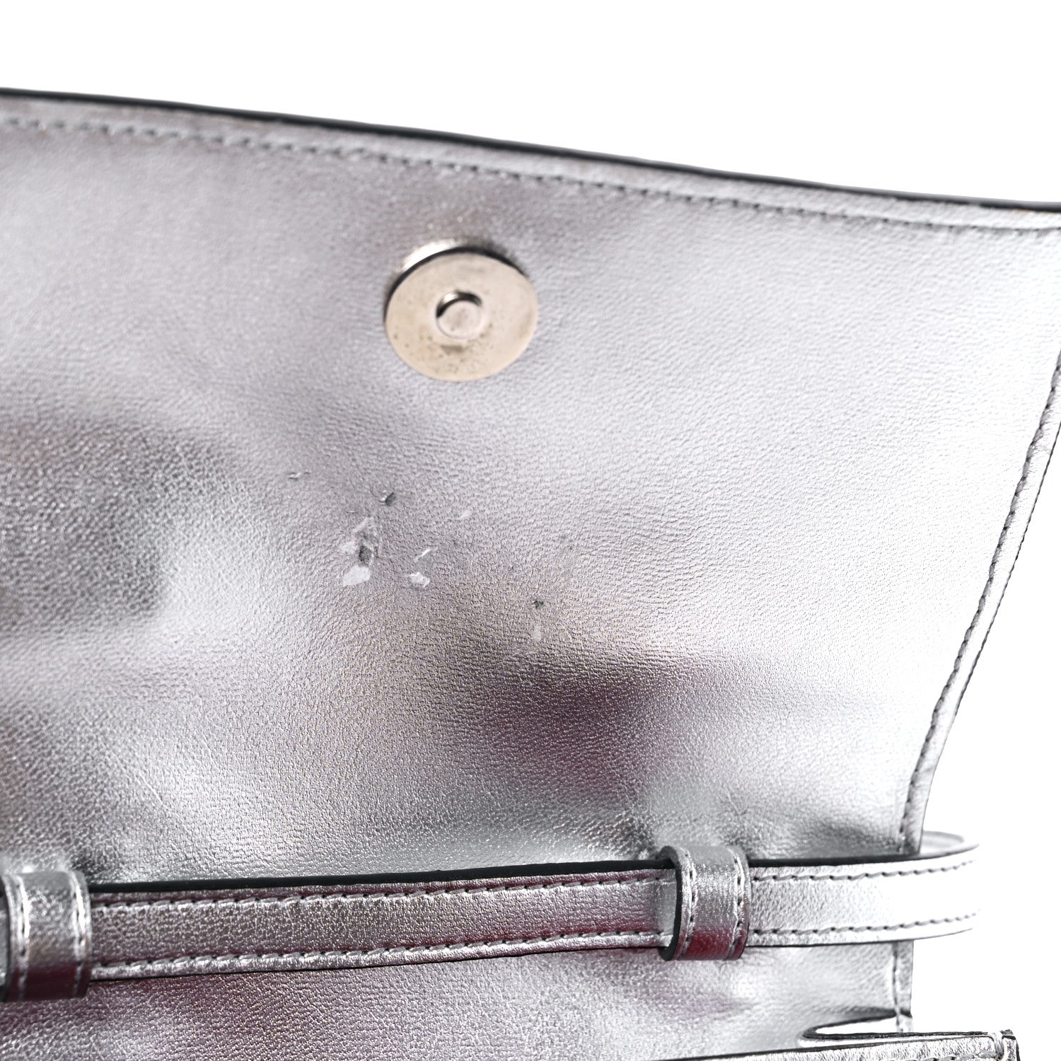 Gucci Metallic Calfskin Childrens Rabbit Bag Silver 12 of 14