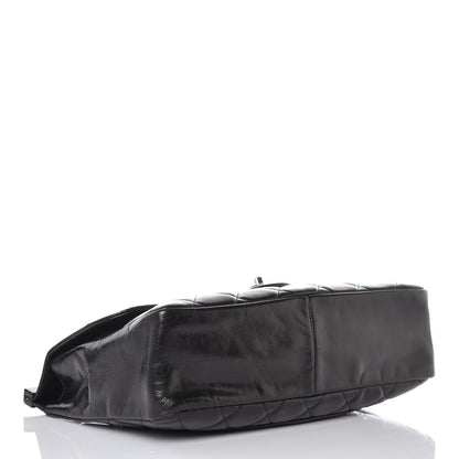 Chanel Glazed Calfskin Quilted Small CC Delivery Tote Black 4 of 8
