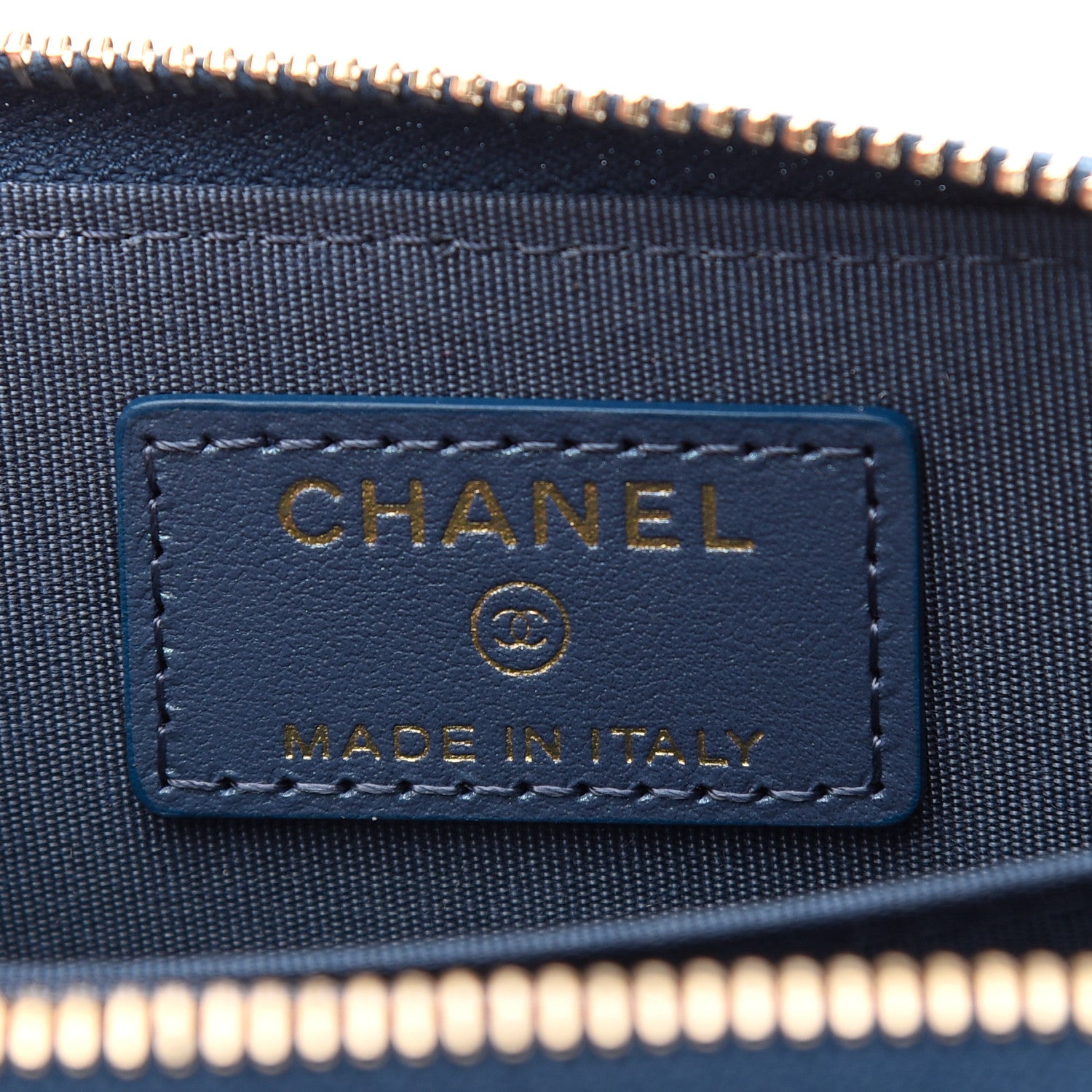 Chanel Iridescent Caviar Quilted Zip Coin Purse Dark Blue 6 of 8