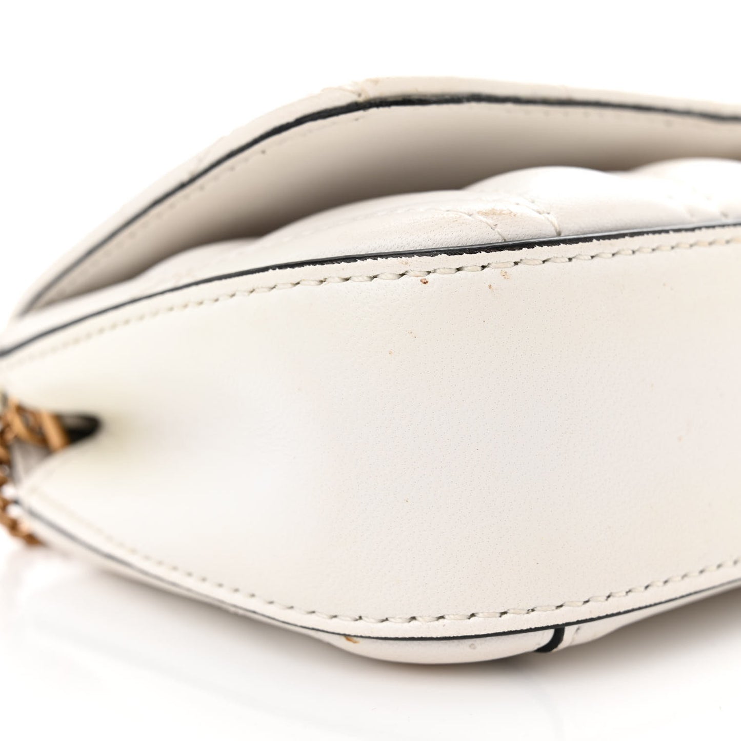 Nappa Quilted Virtus Evening Bag White