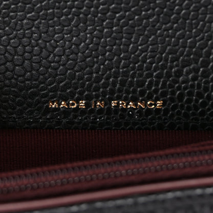 Chanel Caviar Quilted Large Gusset Flap Wallet Black 7 of 8