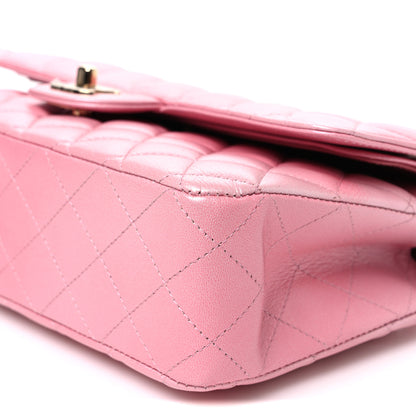 Chanel Iridescent Caviar Quilted Medium Double Flap Rose Pink 9 of 9