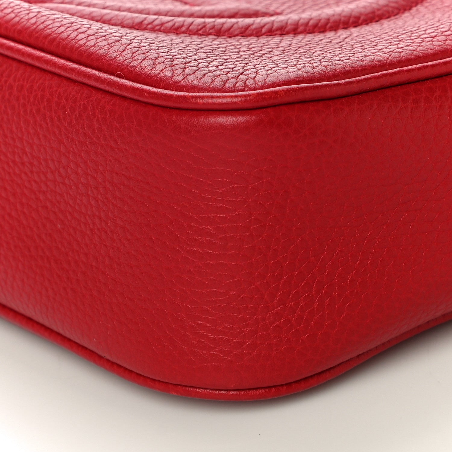 Gucci Pebbled Calfskin Small Soho Disco Bag Tabasco Red 11 of 12