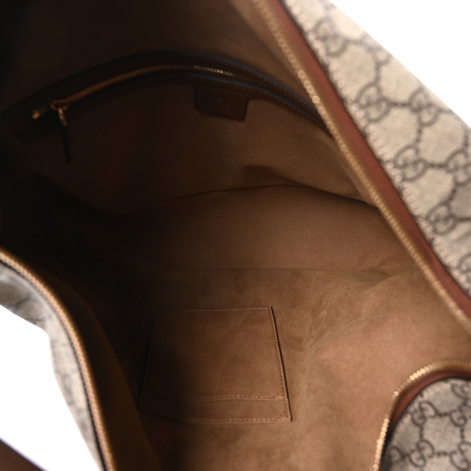 Gucci GG Supreme Monogram Large Linea A Hobo Light Brown 9 of 19