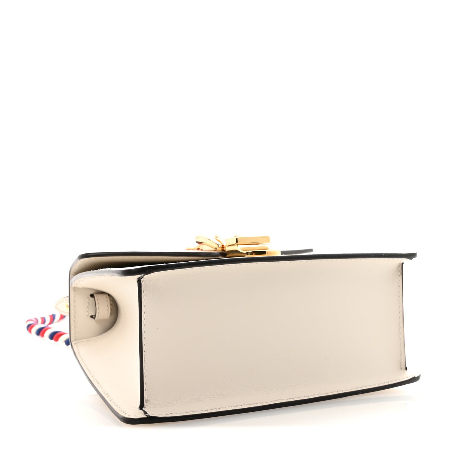 Calfskin Mini Sylvie Top Handle Bag White