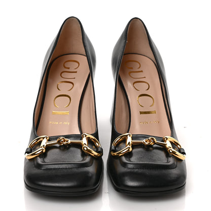 Gucci Malaga Kid Horsebit 75mm Pumps 38 Black 2 of 8