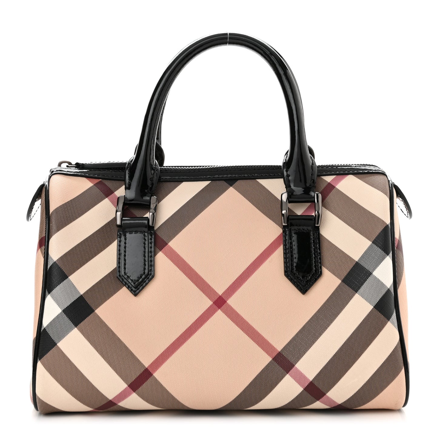 Nova Check Patent Small Chester Bowling Bag Black