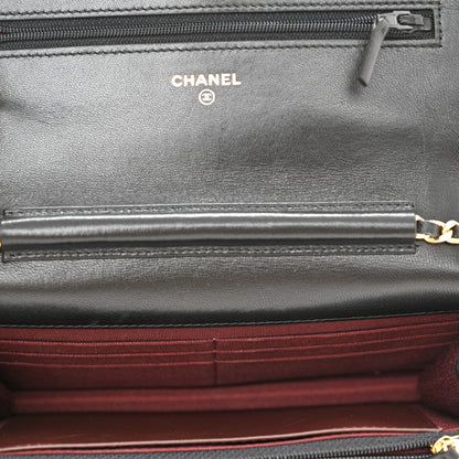 Chanel Lambskin Quilted Wallet On Chain WOC Black 5 of 11