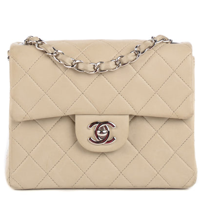 Chanel Lambskin Quilted Mini Square Flap Beige 1 of 8