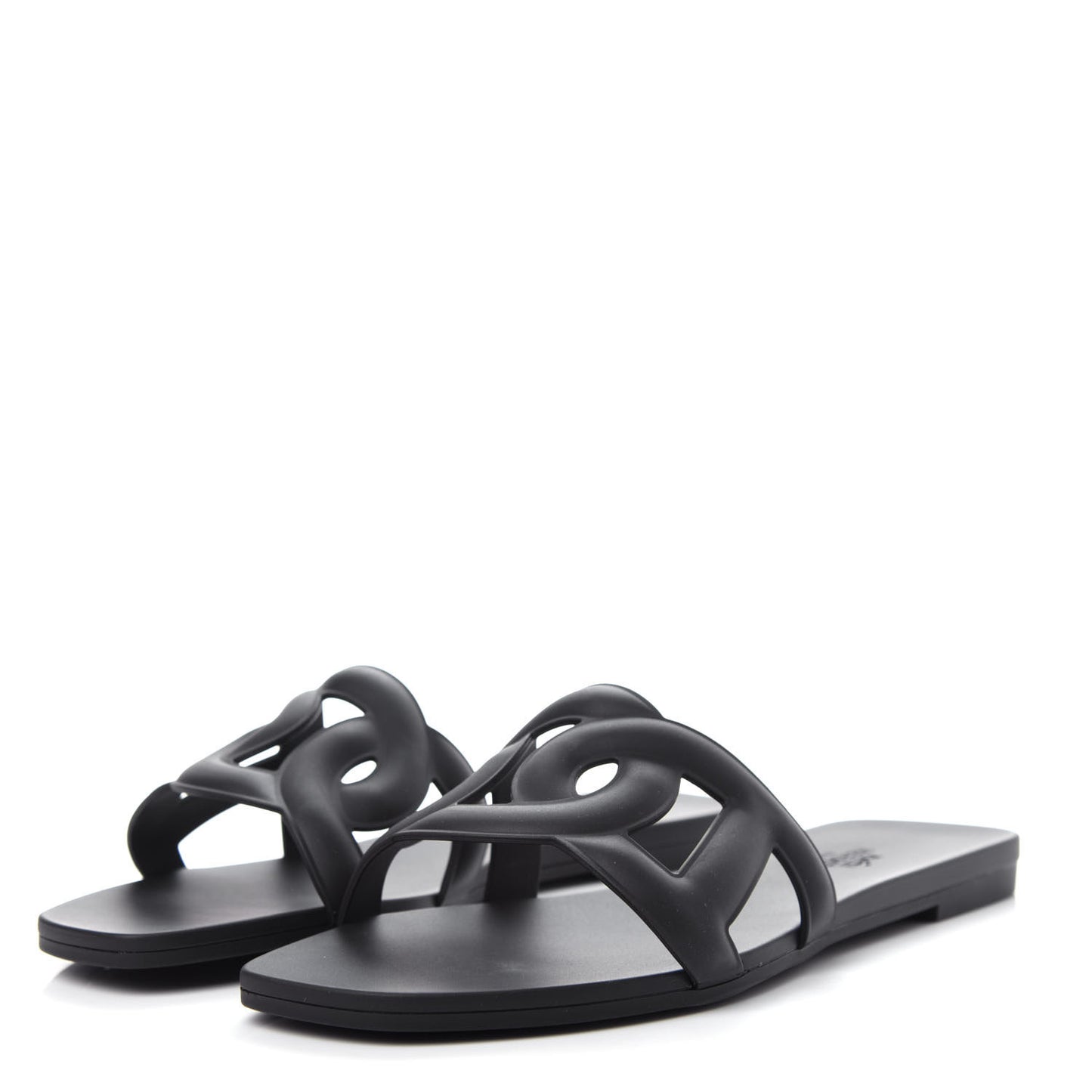 Rubber Aloha Sandals 36 Black