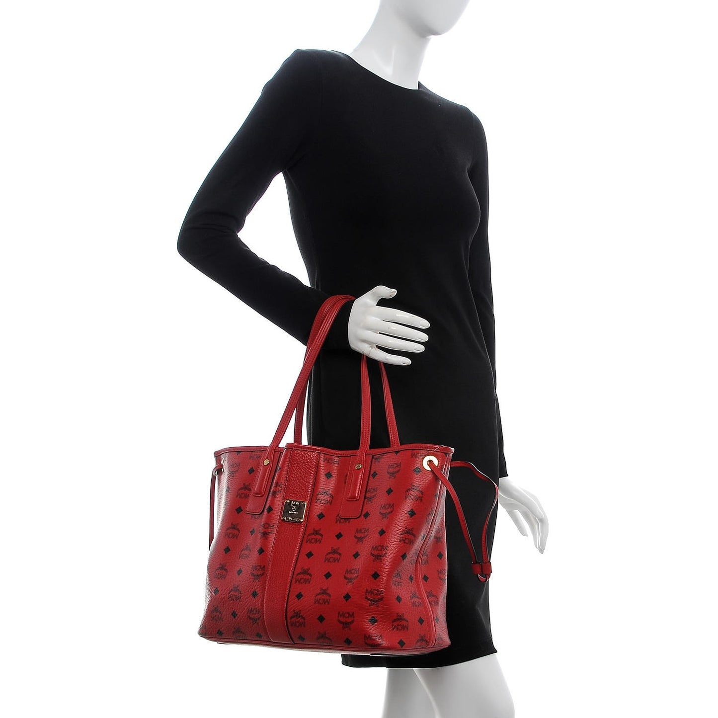 Visetos Medium Liz Reversible Shopper Tote Ruby Red