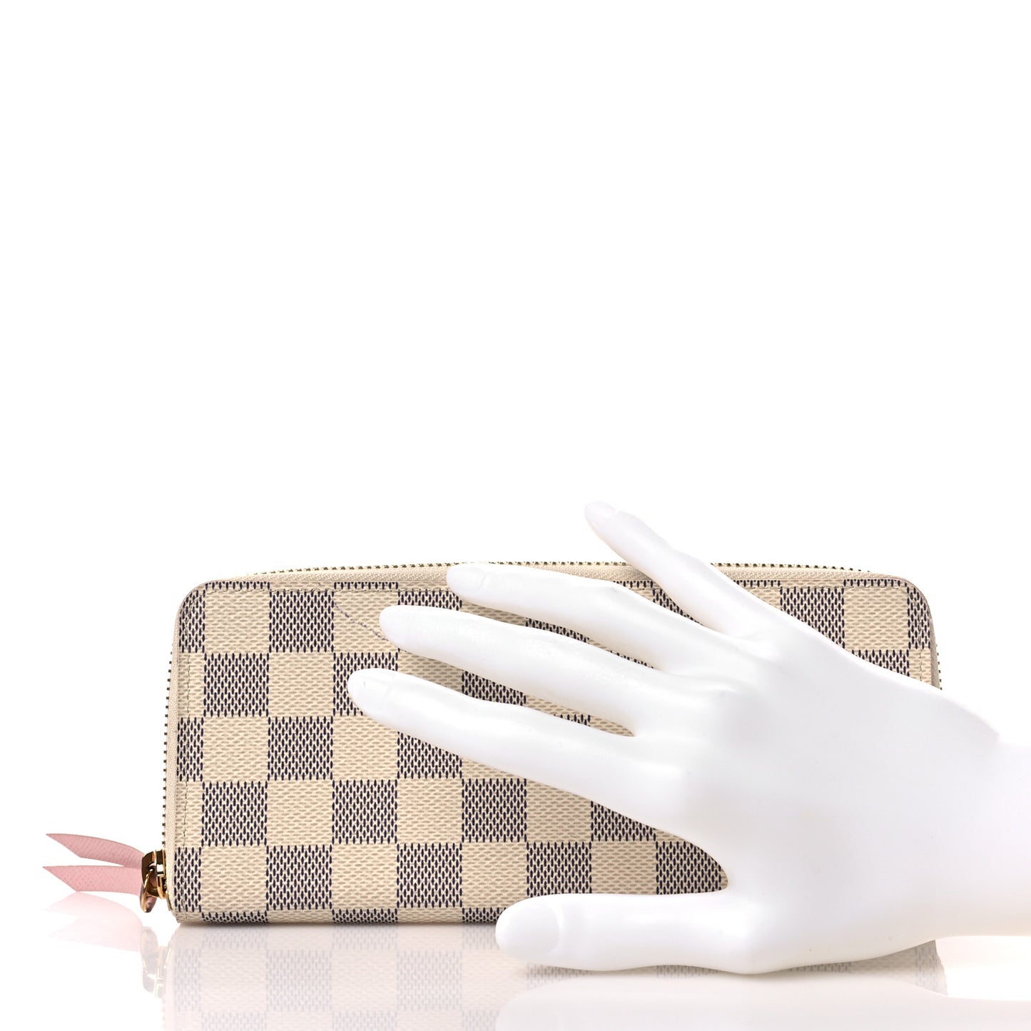 Damier Azur Clemence Wallet Rose Ballerine