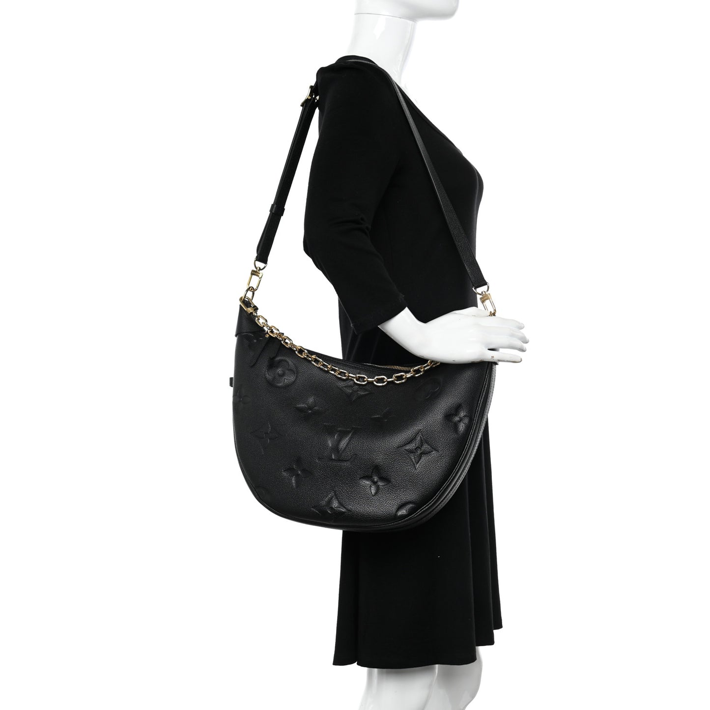 Empreinte Monogram Giant Loop Hobo Black