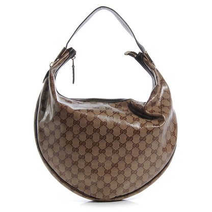 Gucci Crystal Monogram Duchessa Hobo Ebony 1 of 8