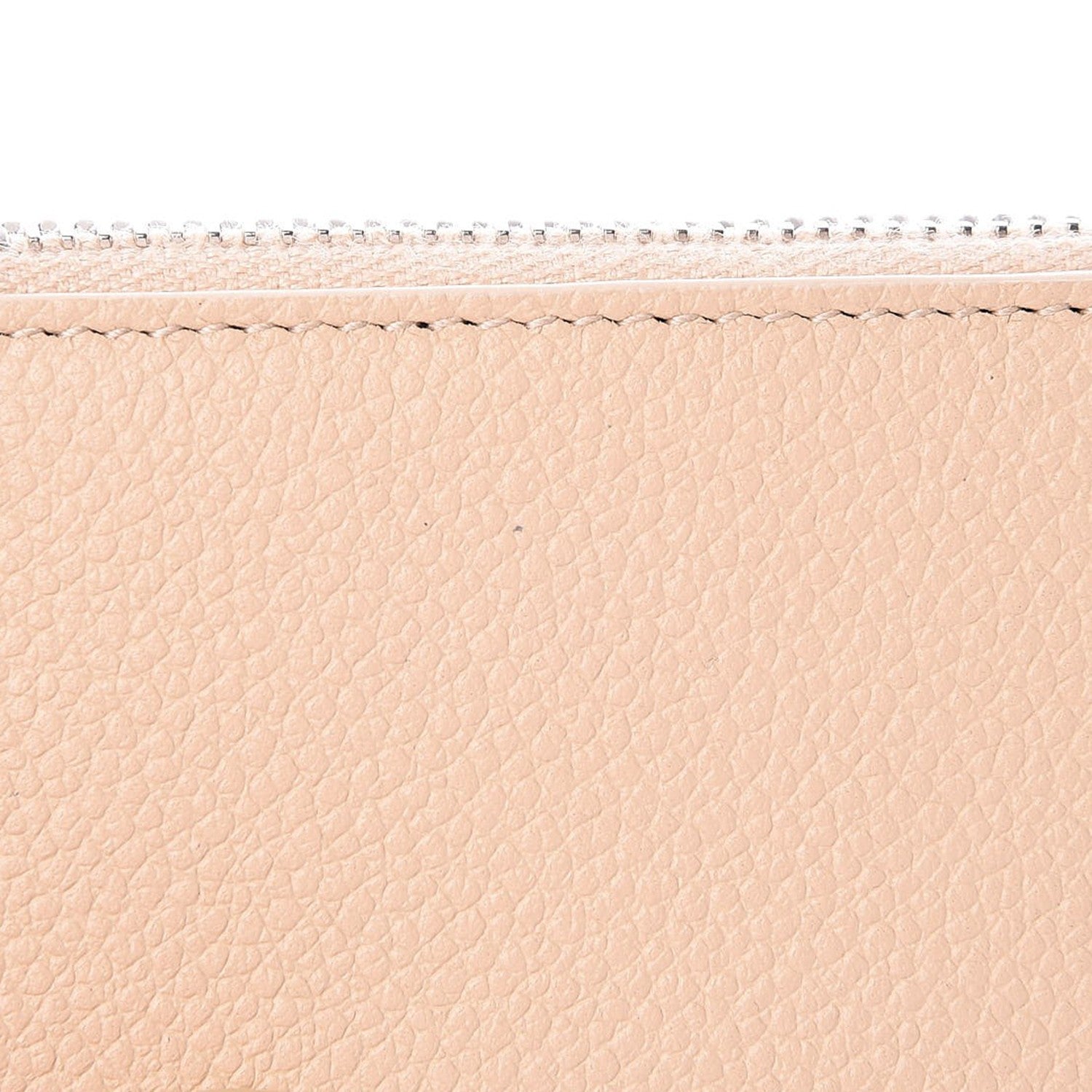 Saint Laurent Grained Calfskin 5 Fragments Zip Pouch Card Holder Nude Powder 10 of 11
