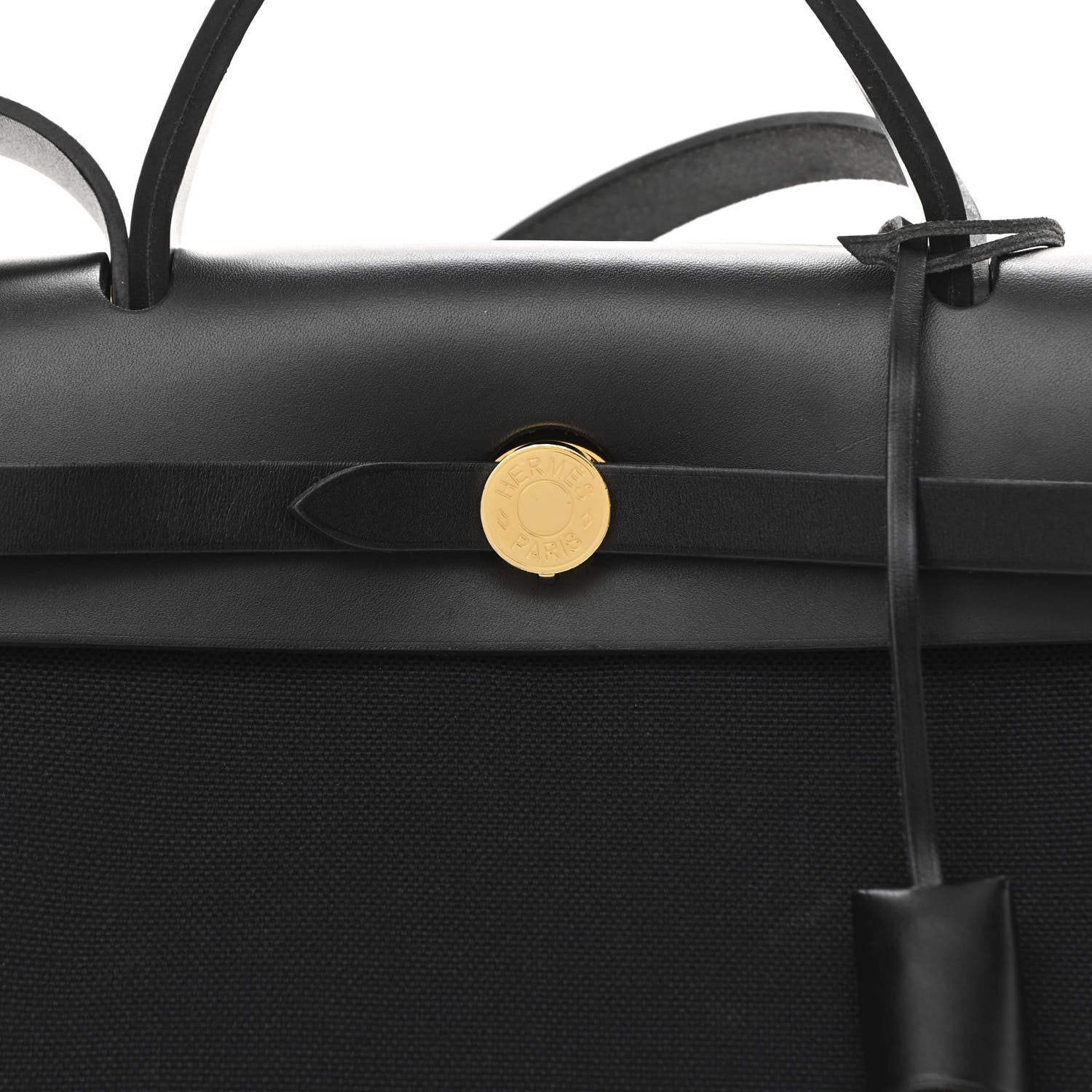 Hermes Military Toile Vache Hunter Herbag Zip Retourne 31 PM Black 9 of 12