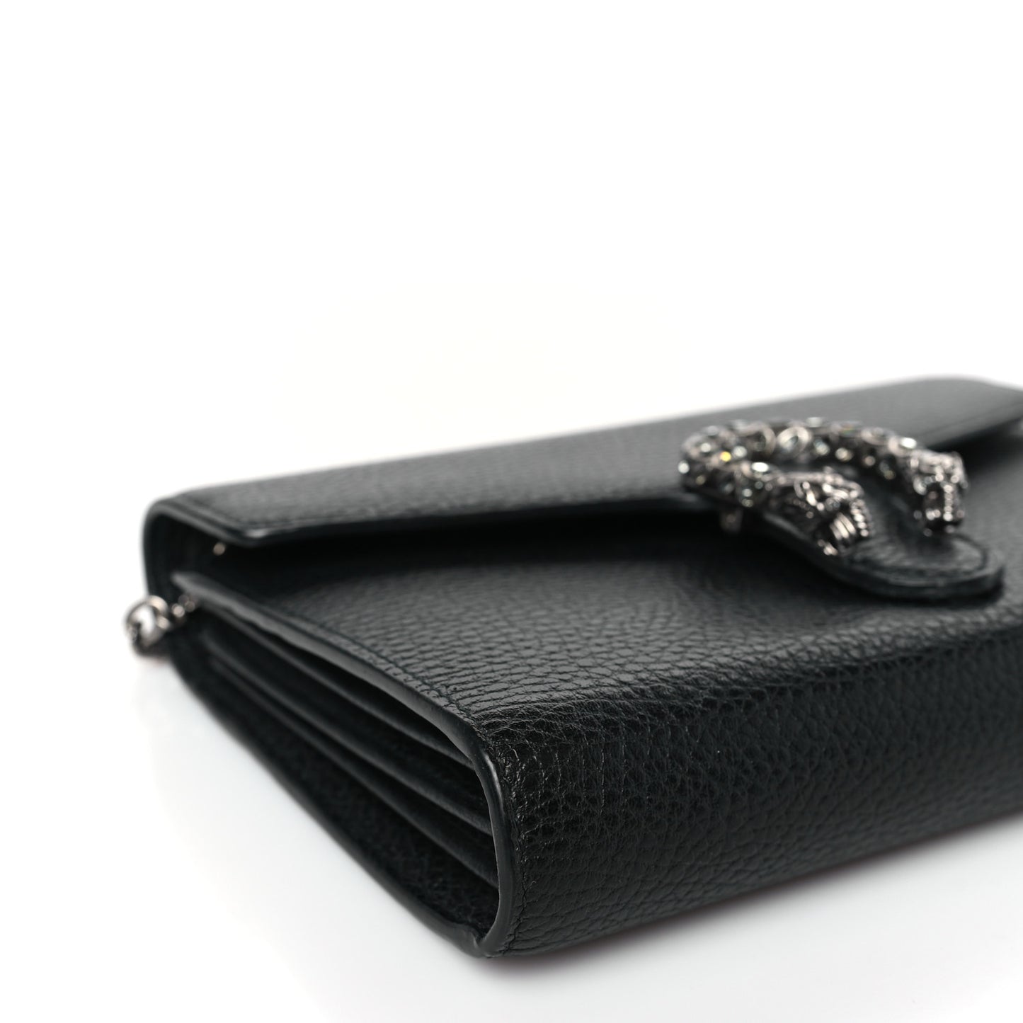 Calfskin Mini Dionysus Chain Wallet Black