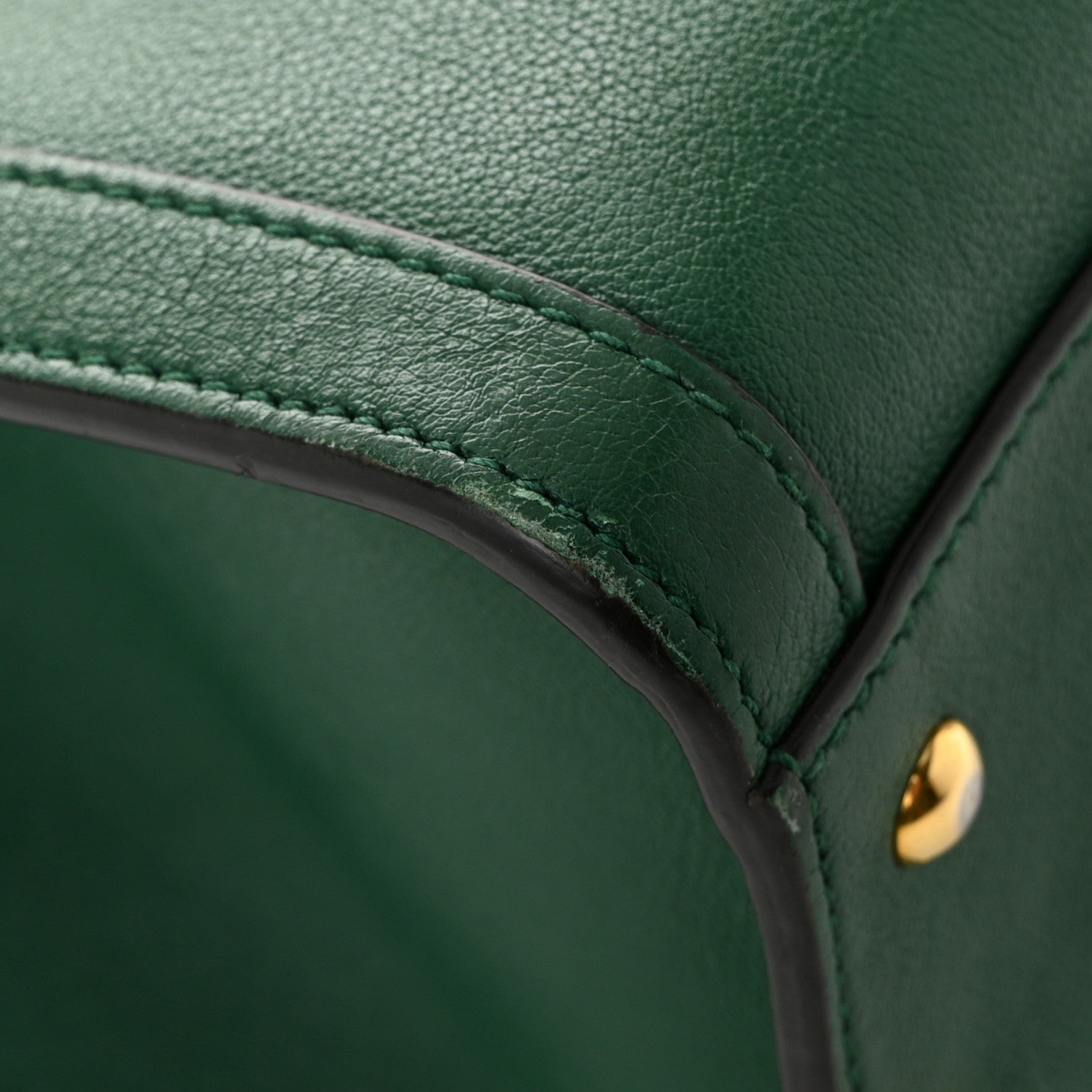 Gucci Wonka Grain Calfskin Small Diana Tote Bag Green Yellow Fluo 11 of 14