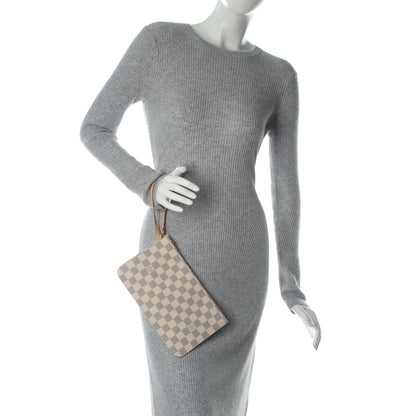 Louis Vuitton Damier Azur Neverfull MM GM Pochette Rose Ballerine 4 of 7