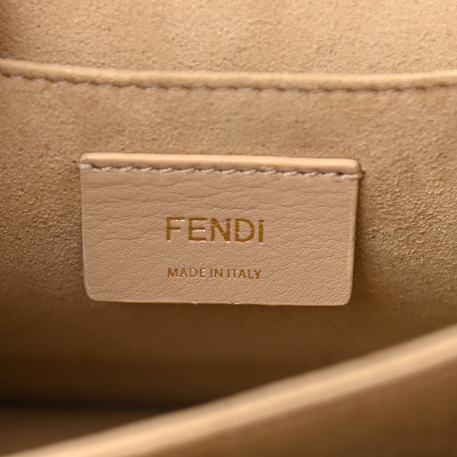 Fendi Vitello Liberty Bi-Color FF 1974 Embossed Chain Strap Kan U Shoulder Bag Black Maya 6 of 10