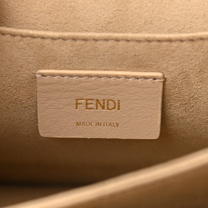 Fendi Vitello Liberty Bi-Color FF 1974 Embossed Chain Strap Kan U Shoulder Bag Black Maya 6 of 10
