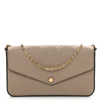 Louis Vuitton Empreinte Pochette Felicie Chain Wallet Tourterelle 3 of 12