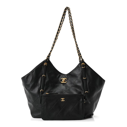 Chanel Calfskin Quilted Small Shopping Bag Black 3 of 11