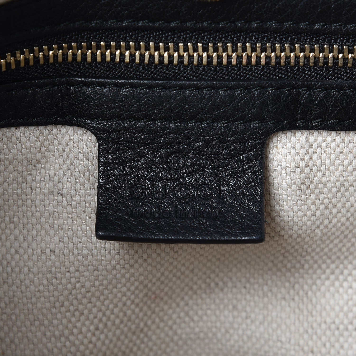 Gucci Pebbled Calfskin Medium Soho Chain Shoulder Bag Black 6 of 7