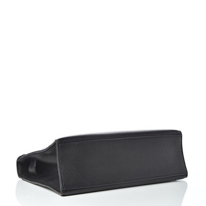 Hermes Evergrain Kelly Pochette Clutch Black 4 of 19