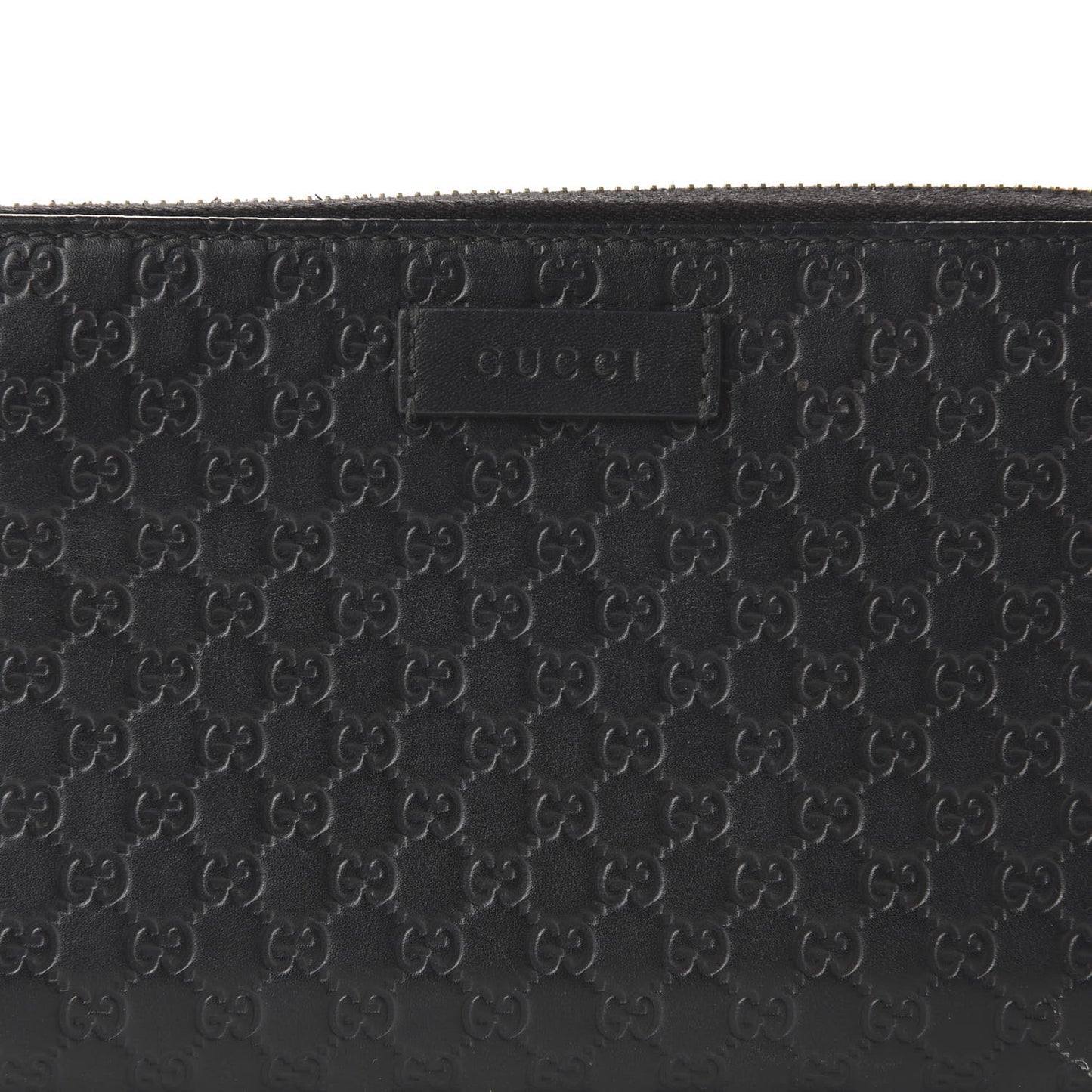 Microguccissima Zip Around Wallet Black