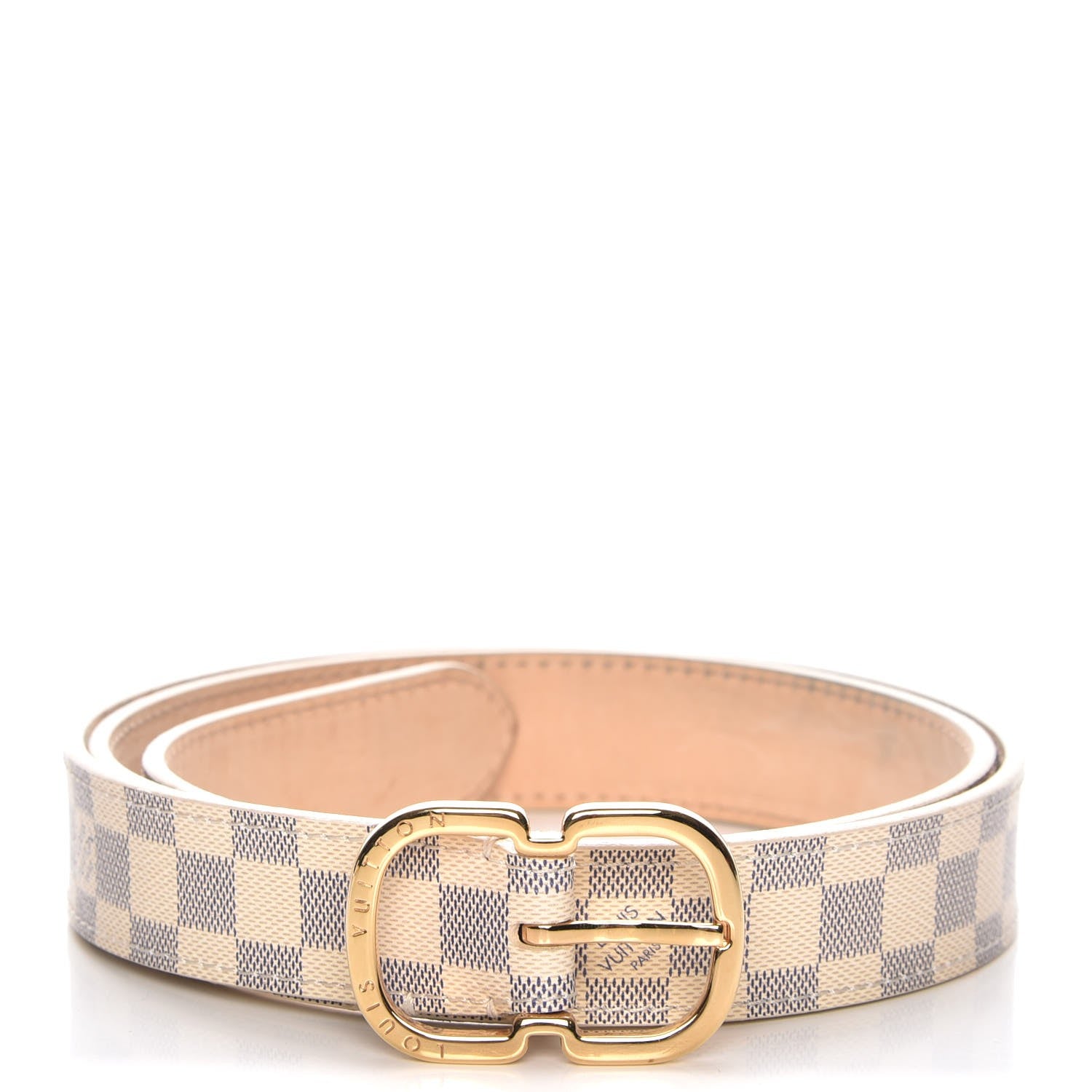 Louis Vuitton Damier Azur 25mm Mini Belt 85 34 1 of 7