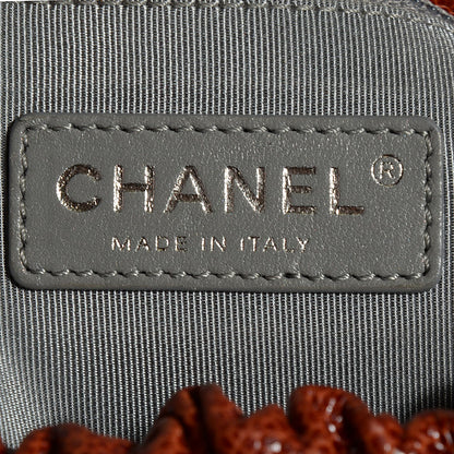 Chanel Grained Calfskin Quilted Maxi Elastic Flap Brown 7 of 8