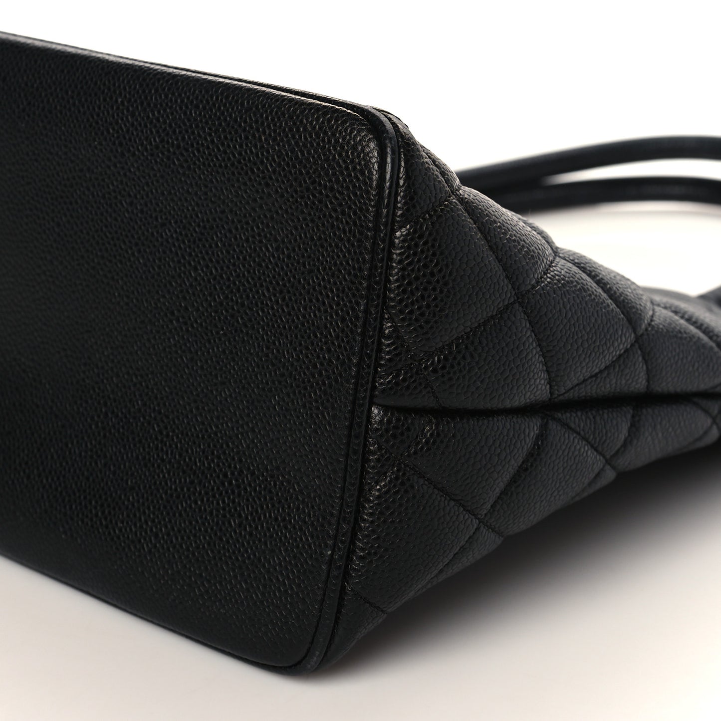 Caviar Quilted Medallion Tote Black