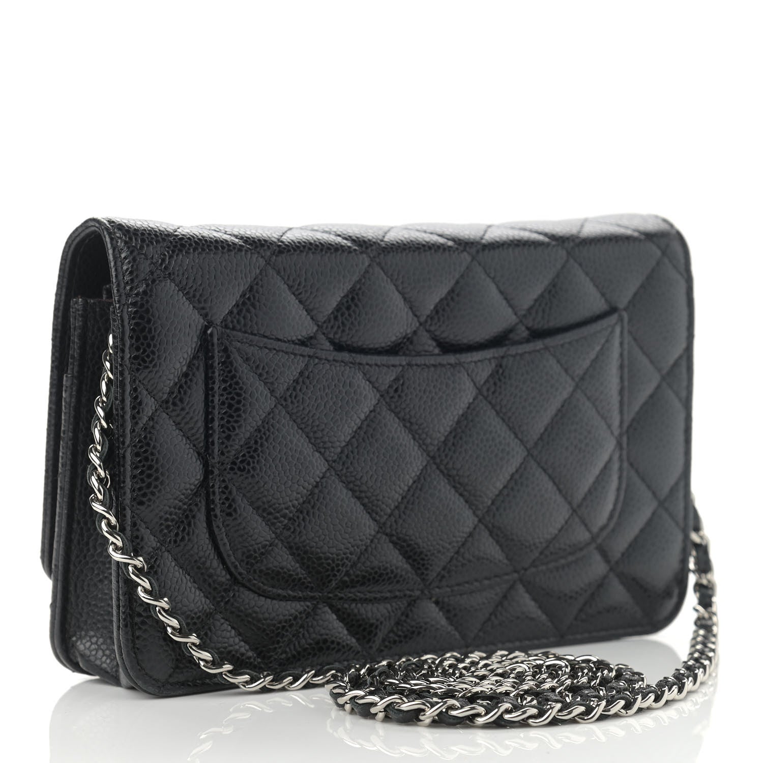 Chanel Caviar Quilted Wallet On Chain WOC Black 3 of 12